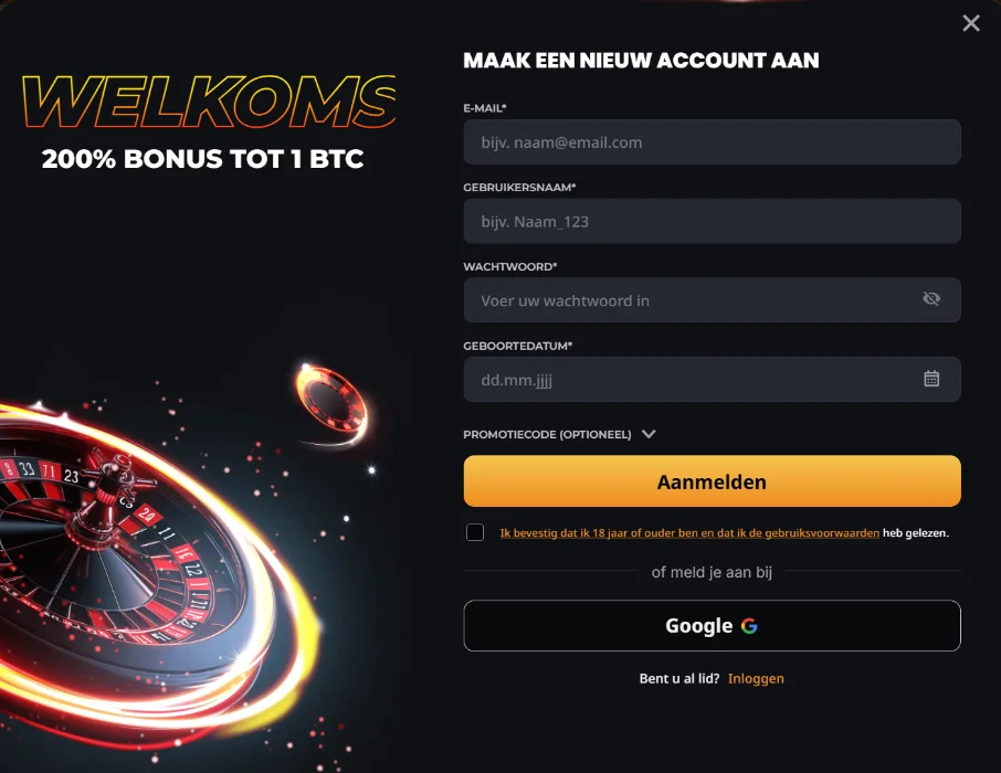 Instant Casino Registratie en Inloggen Instant Casino Registratie en Inloggen