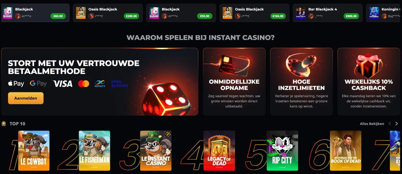 Instant Casino Startpagina Instant Casino Startpagina